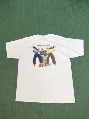 VINTAGE 2000 Nebraska Lottery Summer Tour Music Y2K White T Shirt Sz XL